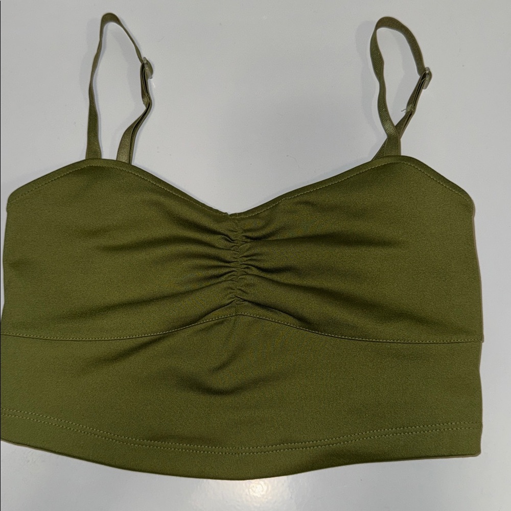 Mika Yoga Wear green Ayla Yoga Crop Top size small
